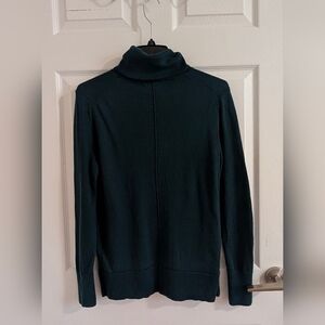 Banana Republic Merino Wool Turtleneck Sweater Forest Green Old Money Classic S